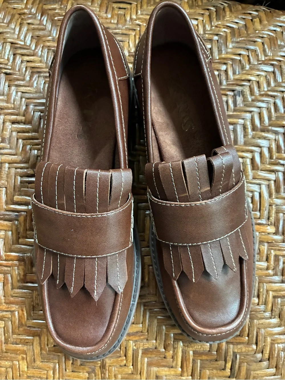 NEW! Kork-Ease Women's Frida Kiltie Loafer — Brown Leather